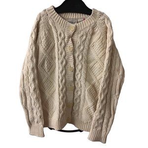 L.L. Bean Cable Knit Cardigan Sweater Sz 5-6 EUC